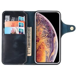Mobilplånbok 3-kort äkta läder Apple iPhone 13 Pro  - Blå