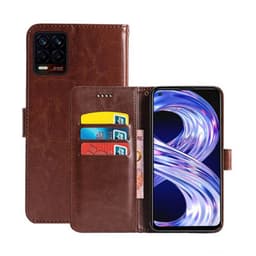 Lompakkokotelo 3-kortti Realme 8 Pro  - ruskea
