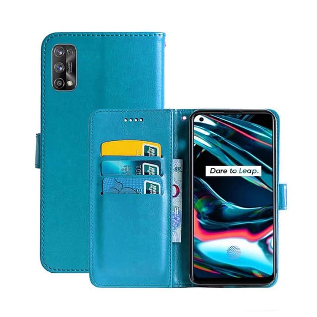 Mobilplånbok 3-kort Realme 7 Pro 4G  - Ljusblå