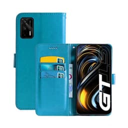 Lommebokdeksel 3-kort Realme GT 5G  - Lyse blå