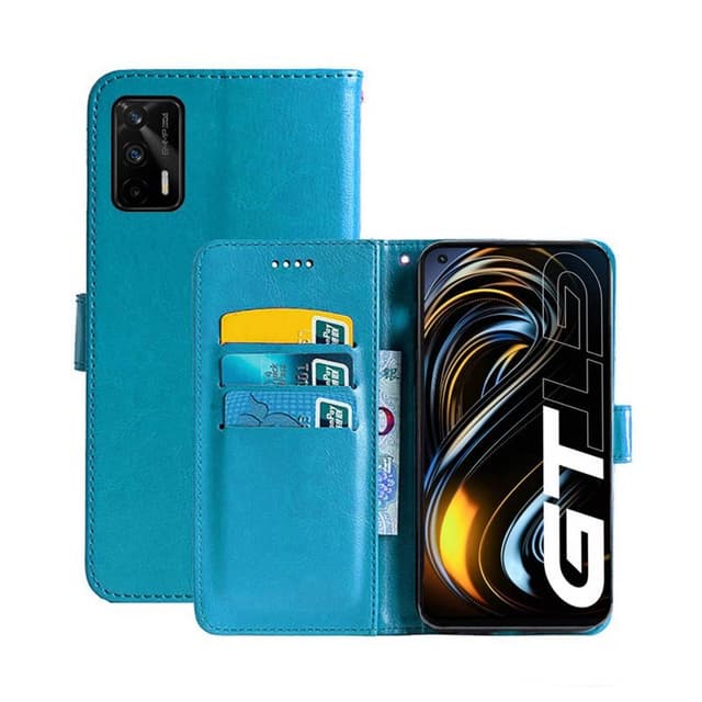Lommebokdeksel 3-kort Realme GT 5G  - Lyse blå