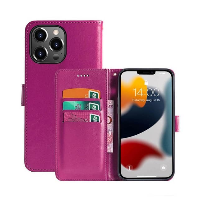 Apple iPhone 13 Pro Wallet Cover 3-kort  - lyserød