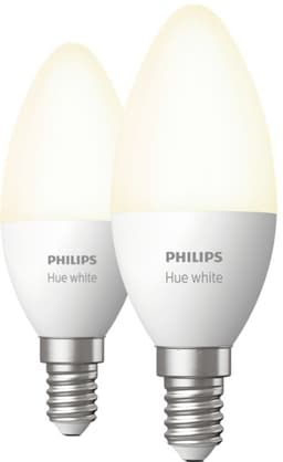 Philips Hue W 5,5W B39 lamppu E14 (2 kpl)