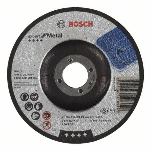Kapskiva bockad 125 mm 22.23 mm Bosch Accessories A30 S