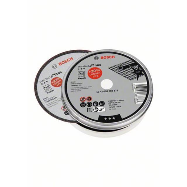 Bosch Accessories Rapido 2608603255 Skæreskive lige 125 mm 22.23 mm 10 stk