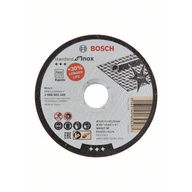 Separationspår rakt 115 mm 22.23 mm Bosch Accessories