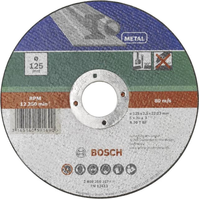 Separationspår rakt 125 mm 22.23 mm Bosch Accessories A
