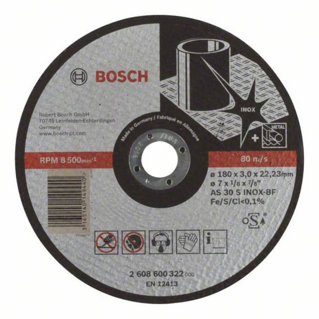 Separationspår rakt 180 mm 22.23 mm Bosch Accessories