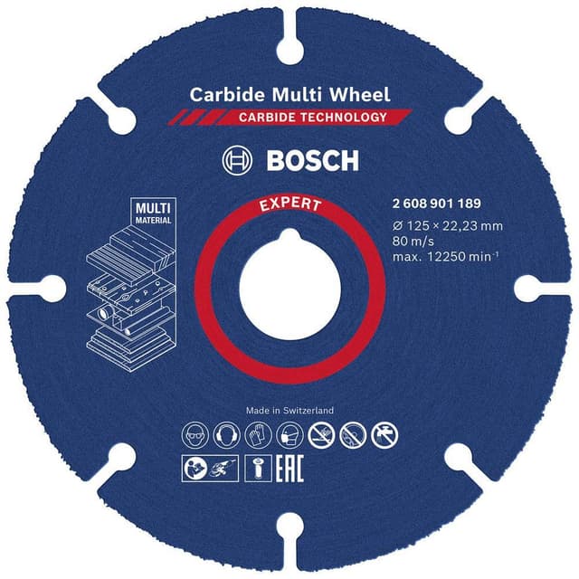 Separationspår rakt 1 st 125 mm 22.23 mm Bosch