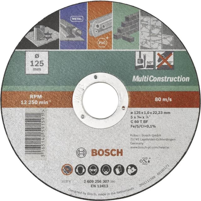 Bosch Accessories ACS 60 V BF 2609256307 Skæreskive lige 125 mm 22.23 mm 1 stk