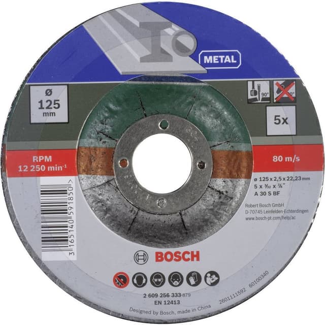 Kapskiva bockad 125 mm 22.23 mm Bosch Accessories A 30