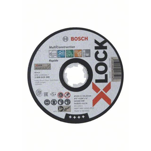 Separationspår rakt 125 mm 22.23 mm Bosch Accessories