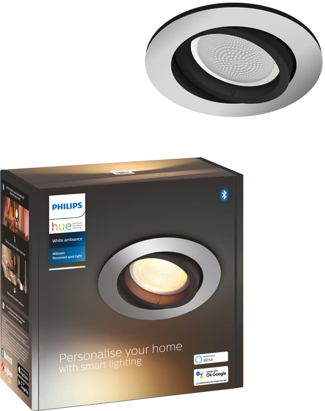 Hue Milliskin infälld spotlight R. aluminium