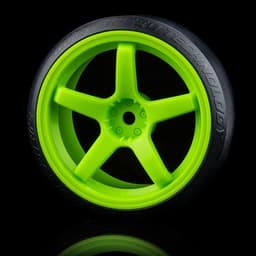 MST Green 5 spokes(+3) and CS-R tire (S) (4)