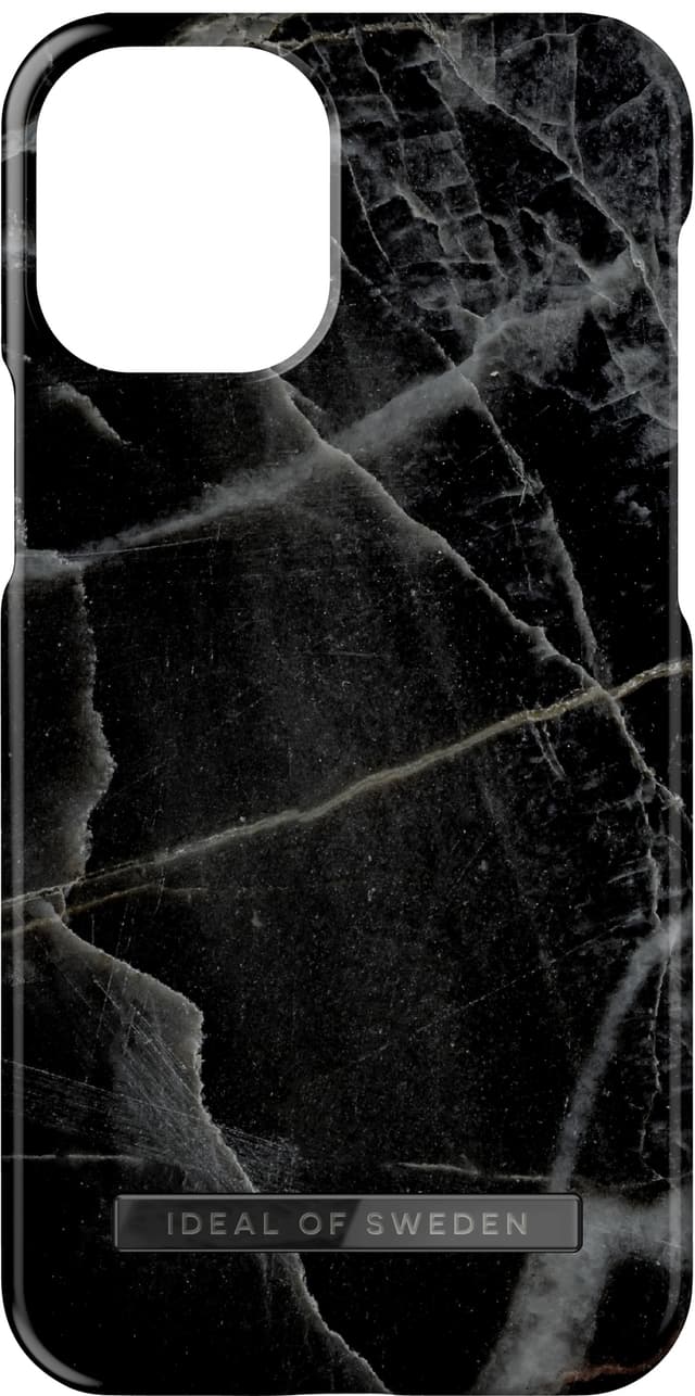 iDeal of Sweden deksel for iPhone 13 mini (Black Thunder Marble)