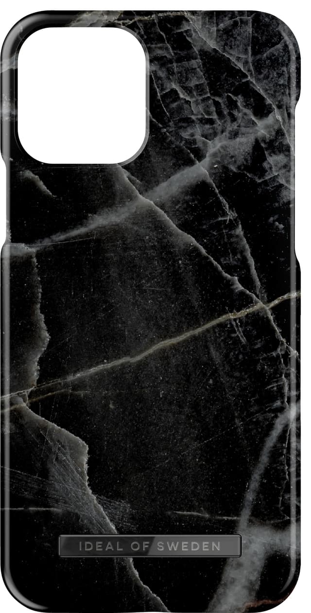 iDeal of Sweden deksel for iPhone 13 (Black Thunder Marble)