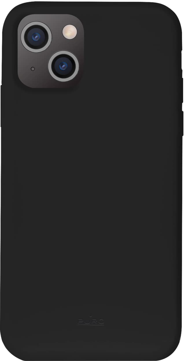 Puro Icon silikonfodral för iPhone 13 mini (svart)