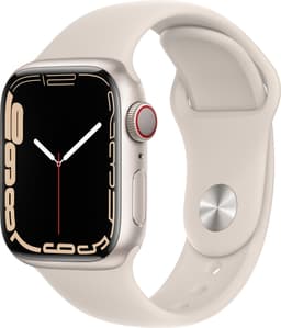 Apple Watch Series 7 41mm GPS+eSIM (stjerneskær alu/ stjerneskær sportsrem)