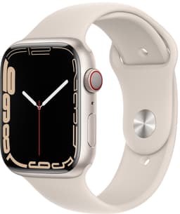 Apple Watch Series 7 45mm GPS+eSIM (stjerneskær alu/ stjerneskær sportsrem)