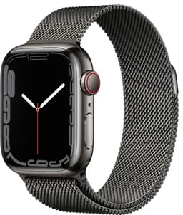 Apple Watch Series 7 41mm GPS+eSIM (grafitgrå stål/grafitgrå Milanorem)