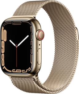 Apple Watch Series 7 41mm GPS+eSIM (guld stål/guld Milanorem)