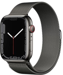 Apple Watch Series 7 45mm GPS+eSIM (grafitgrå stål/grafitgrå Milanorem)