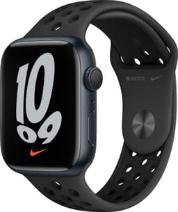 Apple Watch Series 7 Nike 45mm GPS (midnatt alu/antrasittsort sportsreim)