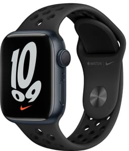 Apple Watch Series 7 Nike 41mm GPS (midnatt alu/antrasittsort sportsreim)