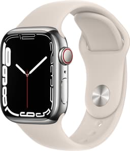 Apple Watch Series 7 41 mm eSIM (hop. ter./tähtivalk. urheiluranneke)