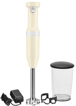 KitchenAid trådløs stavmikser 5KHBBV53EAC (almond cream)