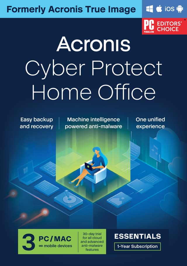 Acronis Cyber Protect Home Office Essentials 3 Computers