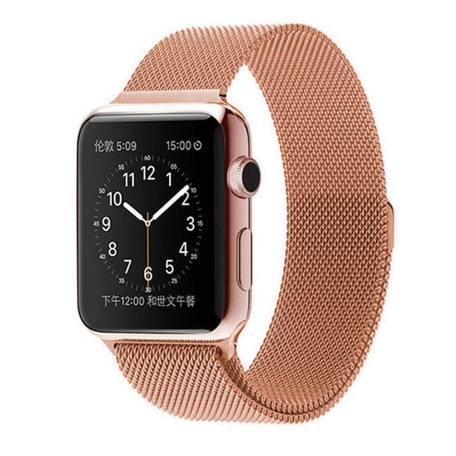 SKALO Milanese Loop Apple Watch 42/44/45/49mm - Roséguld