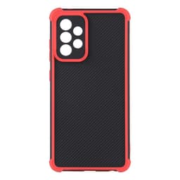 SKALO Samsung A52/A52s Armor Hybrid Bumper Suojakuori - Punainen