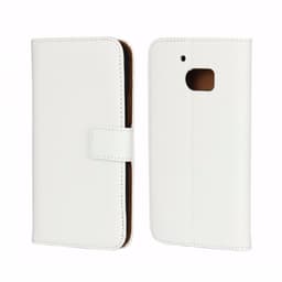 Plånboksfodral Äkta Skinn HTC 10 - Vit