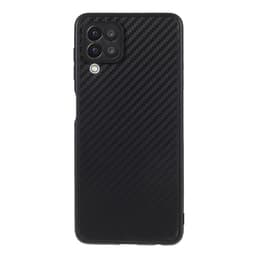 SKALO Samsung A22 4G Carbon Fiber TPU-suojakuori - Musta