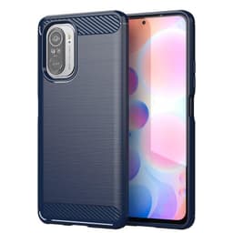 SKALO Xiaomi Poco F3 Armor Carbon Stødsikker TPU-cover - Blå