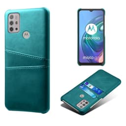 SKALO Moto G20/G30 PU-nahkainen Korttikotelo - Turkoosi
