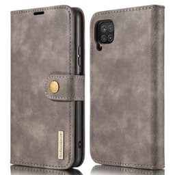 DG MING Samsung A22 4G 2-in-1 magneetti lompakkokotelo - Harmaa