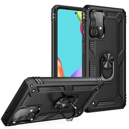 SKALO Samsung A52/A52s Armor Hybridi metallirengas kuori - Musta