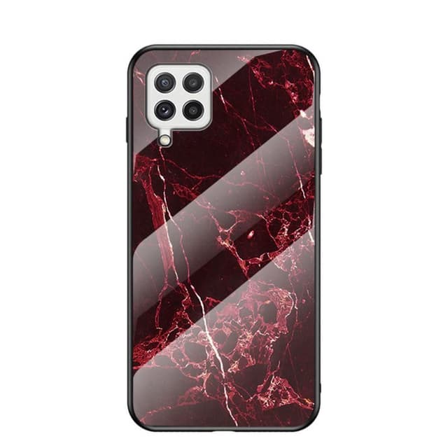 SKALO Samsung A22 4G Marmor hærdet glas TPU Cover - #6