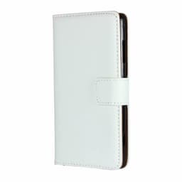 SKALO OnePlus 9 Pro Plånboksfodral Äkta Skinn - Vit