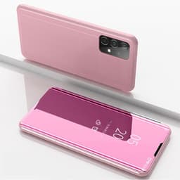 SKALO Samsung A52/A52s Clear View Mirror Lompakko - Pinkki