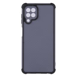 SKALO Samsung A22 4G Armor Hybrid Bumper Suojakuori - Musta