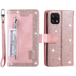 SKALO Samsung A22 5G Big Wallet Mocka Plånboksfodral - Rosa