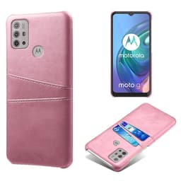 SKALO Moto G20/G30 PU-nahkainen Korttikotelo - Ruusukulta