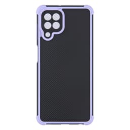 SKALO Samsung A22 4G Armor Hybrid Bumper Suojakuori - Violetti