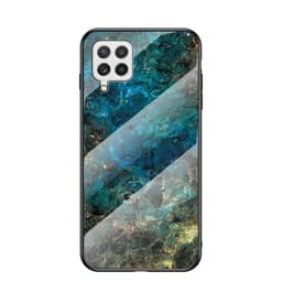 SKALO Samsung A22 4G Marmori karkaistu lasi TPU-suojakuori - #4