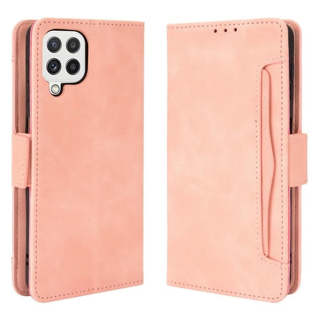 SKALO Samsung A22 4G 6-FACK Plånboksfodral - Rosa
