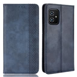 SKALO Asus Zenfone 8 Lompakkokotelo PU-nahkaa - Sininen