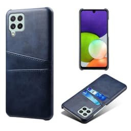 SKALO Samsung A22 4G PU-læder Kortholder Cover - Blå
